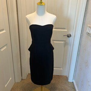 WHITE HOUSE BLACK MARKET Black Strapless Dress Fully Lined Size 6